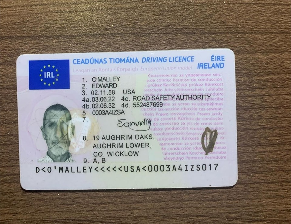 Buy Genuine Irish Driver's License