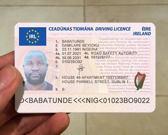 buy registered Irish driver's license