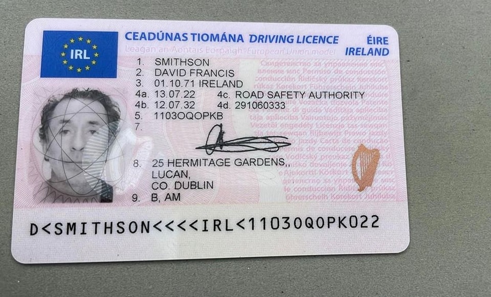 Buy Irish driver's license without exam