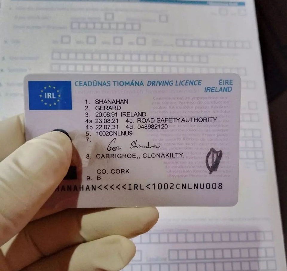 Buy Irish driver's license without exam